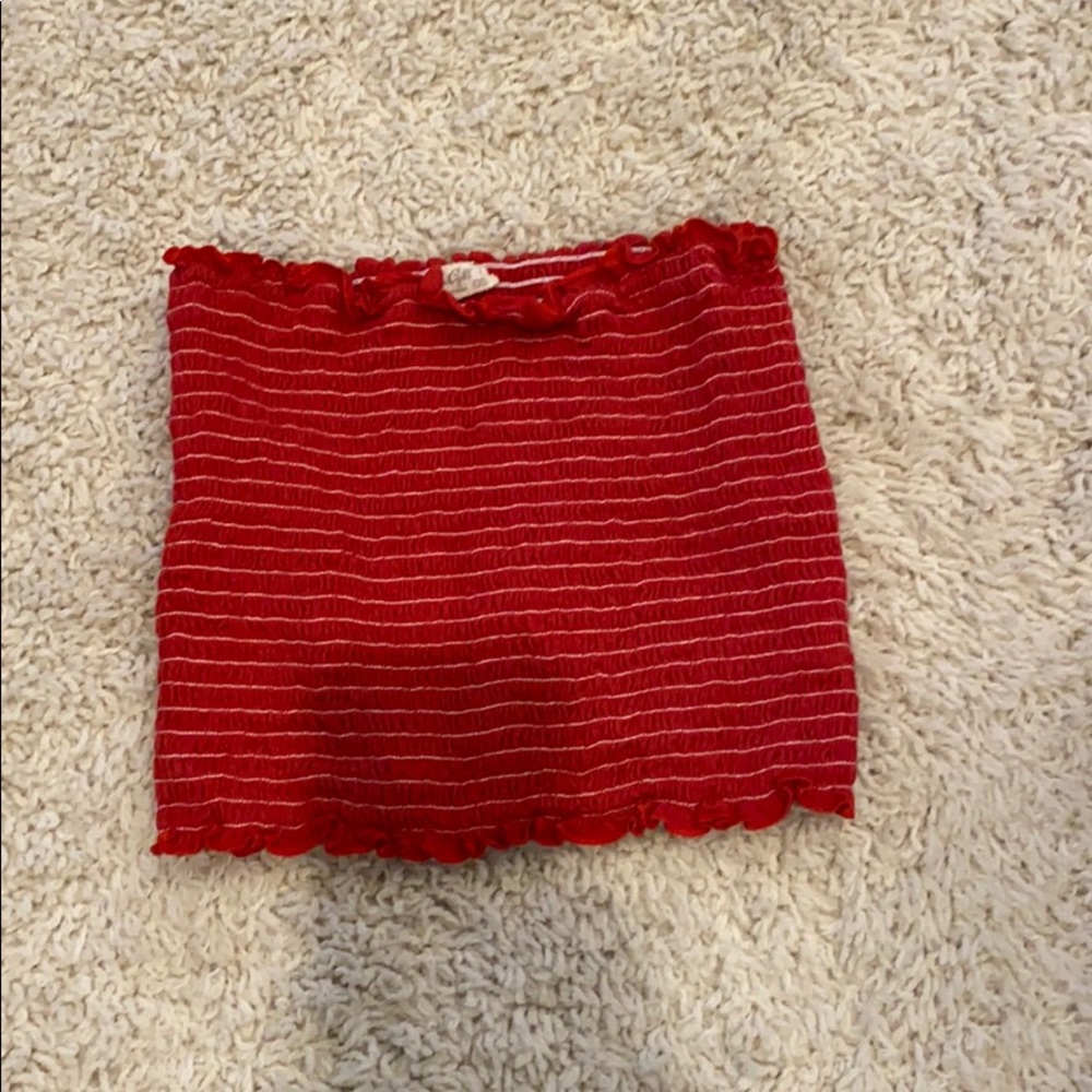 Red tube top